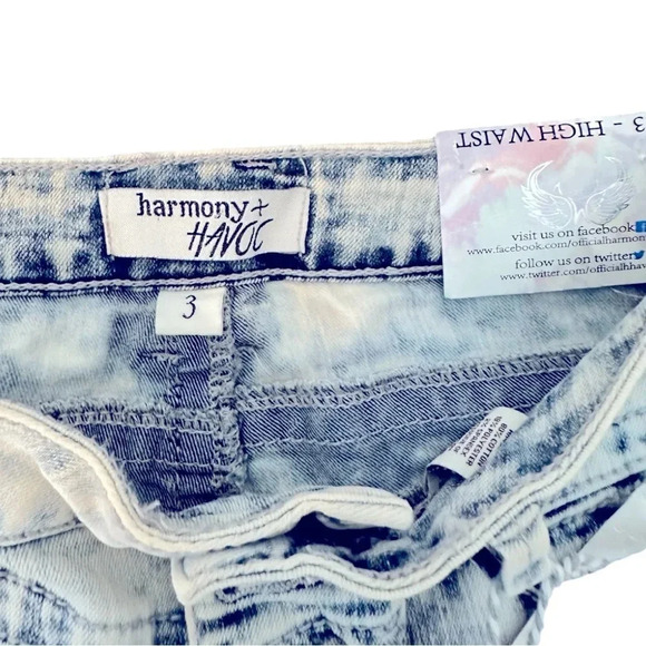NWT Harmony n Havoc Ladies High Waist Acid Wash Blue Denim Jeans Size 3 - Picture 6 of 6